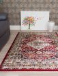 120x170 AZIZA MEDALLION RED RUG