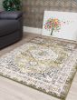 120x170 AZIZA MEDALLION GREEN RUG