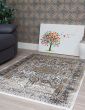 120x170 AZIZA MEDALLION NATURAL RUG