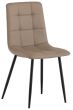 MANHATTAN TAUPE DINING CHAIR w/ GREY LEG