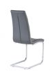 MORENO GREY DINING CHAIR w/ CHROME LEGS