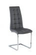 MORENO GREY DINING CHAIR w/ CHROME LEGS