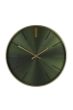 30cm GREEN BAKER AND BROWN METALLIC WALL CLOCK