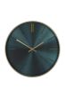 30cm BLUE BAKER AND BROWN METALLIC WALL CLOCK