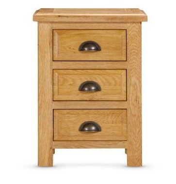 LUGANO OAK 3 DWR BEDSIDE CHEST