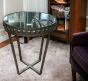 VALENTINO END TABLE VINTAGE SILVER