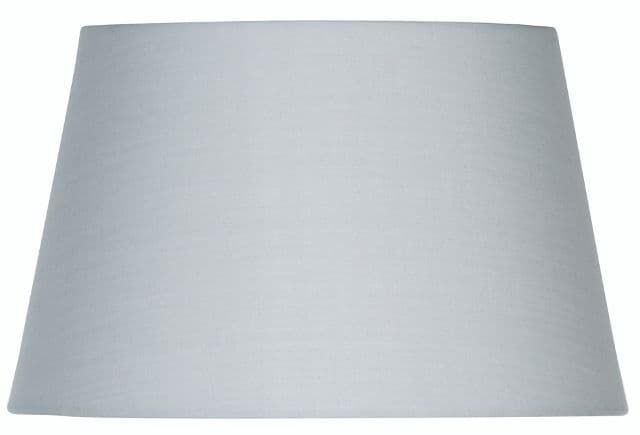 14" SOFT GREY COTTON DRUM SHADE