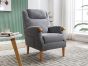 LISBON FIRESIDE ARMCHAIR - STEEL BLUE