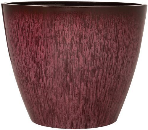 31cm DAPPLED BURGUNDY ROUND PLANTER