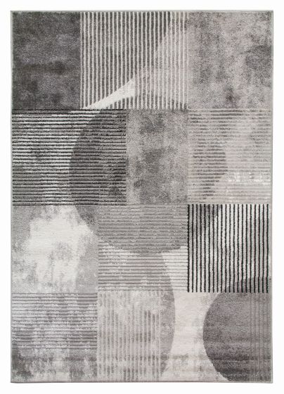 80x150 GREY GEO CASINO RUG