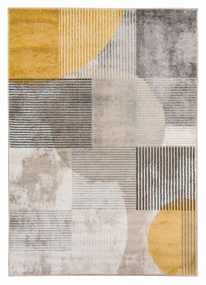 80x150 OCHRE GEO CASINO RUG