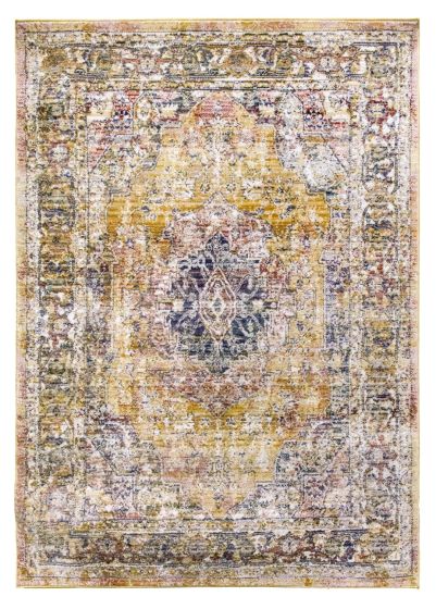 160x230 OCHRE BOHO MEDALLION RUG