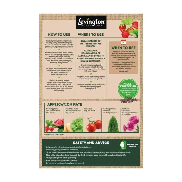 1.5kg LEVINGTON FISH BLOOD & BONE PLANT FOOD - Image 2