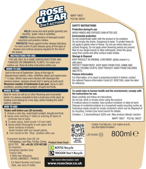 800ml ROSE CLEAR - Image 2