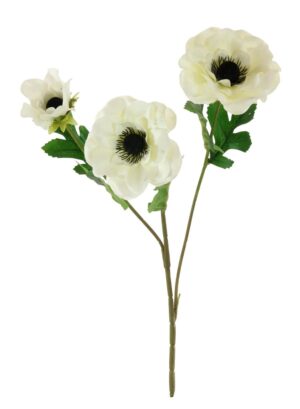 3 HEAD ANEMONE SPRAY CREAM STEM