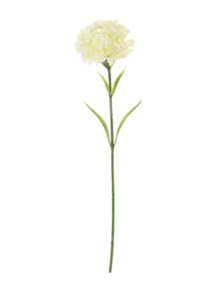 SILK SINGLE CARNATION CREAM STEM