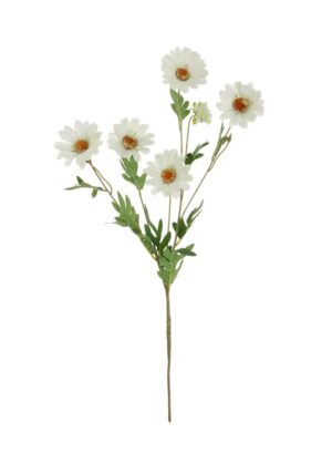 5 HEAD DAISY SPRAY IVORY STEM