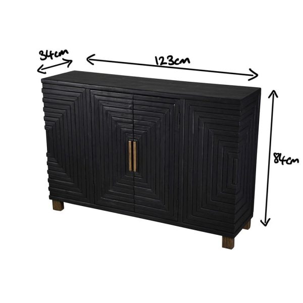 BLACK 2 DOOR AZTEC SIDEBOARD - Image 2