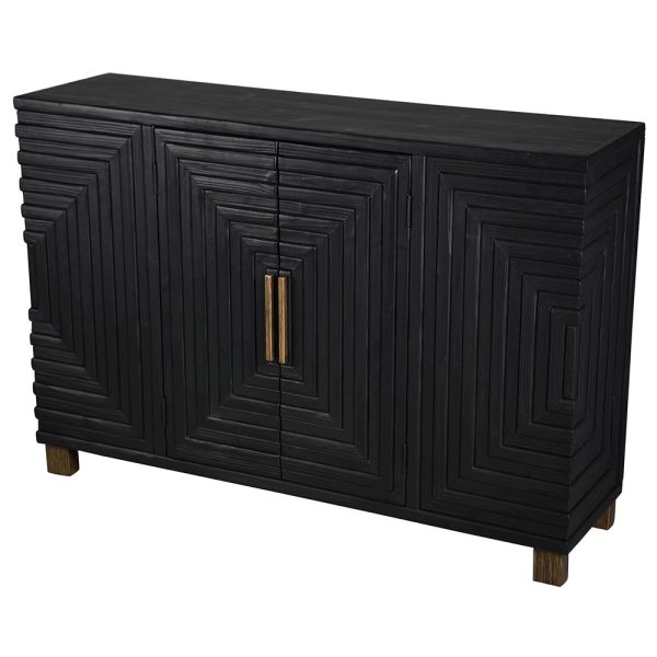 BLACK 2 DOOR AZTEC SIDEBOARD