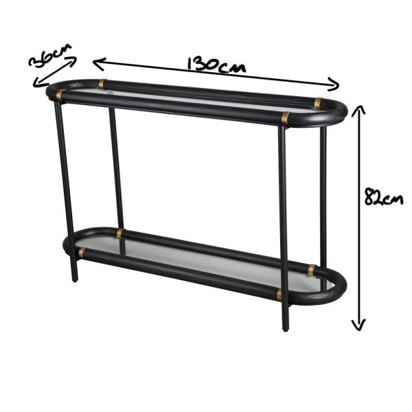 BLACK ROUNDED CONSOLE TABLE - Image 2