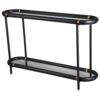 BLACK ROUNDED CONSOLE TABLE