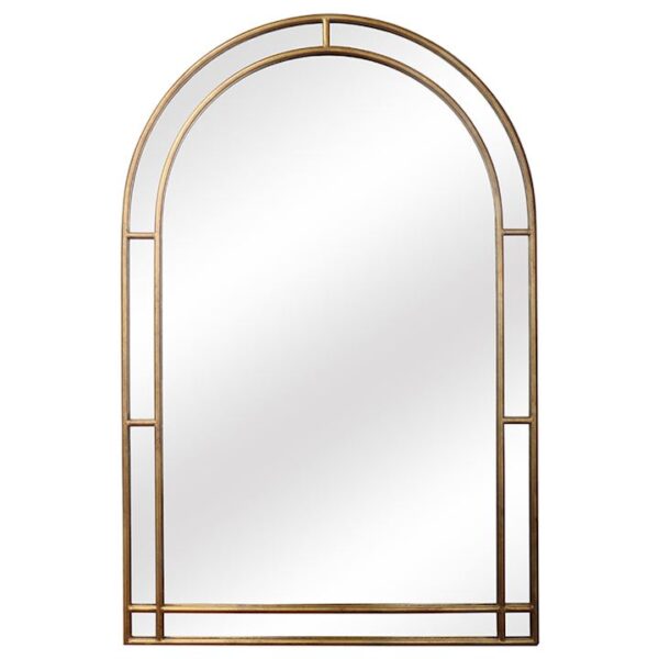 79x121 GOLD ARCHED WALL MIRROR