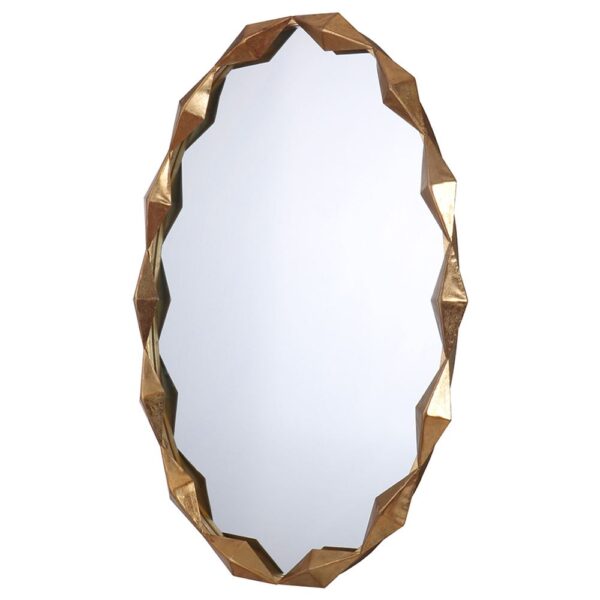 70x97 GOLD OVAL WALL MIRROR - Image 2