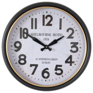 45cm BLACK SHELBOURNE WALL CLOCK