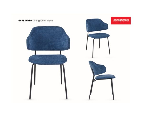 BLAKE NAVY DINING CHAIR - Image 2