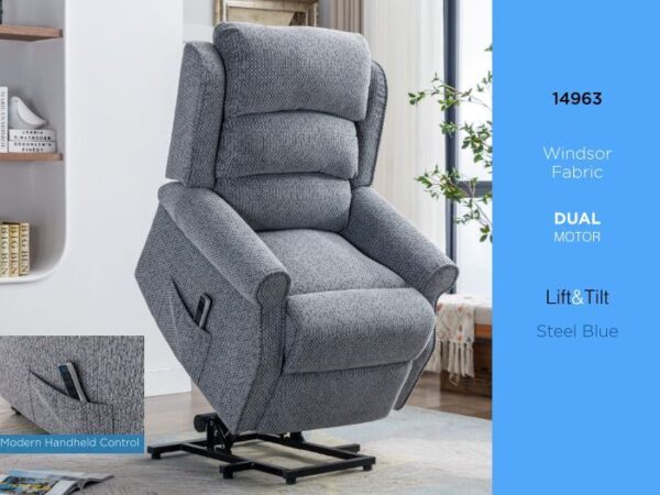 WINDSOR ST/BLUE LIFT & TILT ARMCHAIR - DUAL MOTOR - Image 2