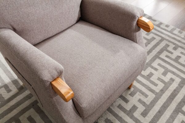 LISBON FIRESIDE ARMCHAIR - TAUPE - Image 3