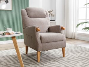 LISBON FIRESIDE ARMCHAIR - TAUPE