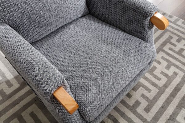 LISBON FIRESIDE ARMCHAIR - STEEL BLUE - Image 2