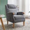 LISBON FIRESIDE ARMCHAIR - STEEL BLUE