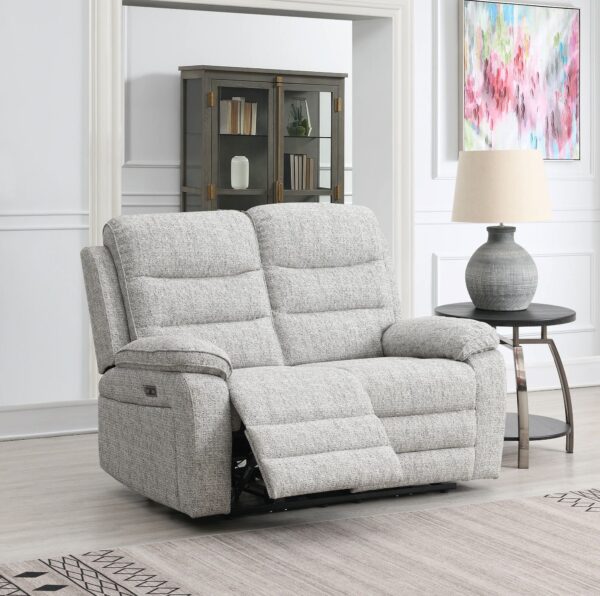 BROMLEY 2 SEATER SOFA E/RECLINING - STONE