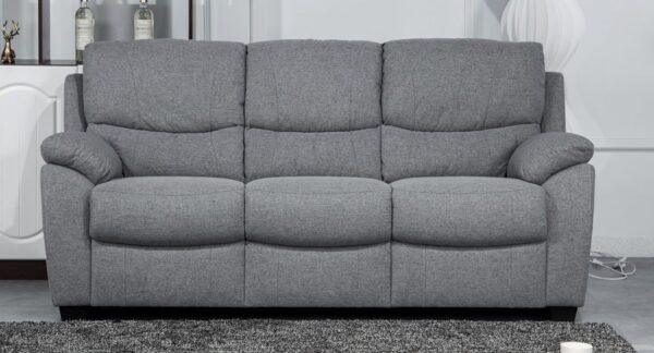 NORDIC GREY FIXED 3 SEATER SOFA