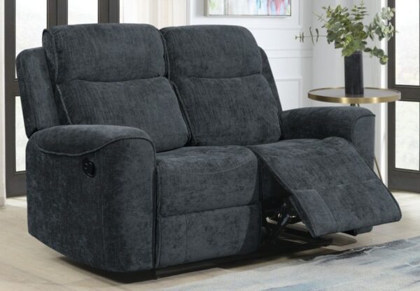 SANDHURST 2 SEATER RECLINING SOFA - DARK GREY