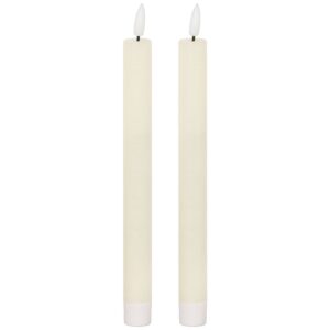 SET OF 2 LUXE IVORY LED DINNER CANDLES