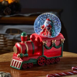 8cm SANTAS LOCOMOTIVE SNOW SPHERE