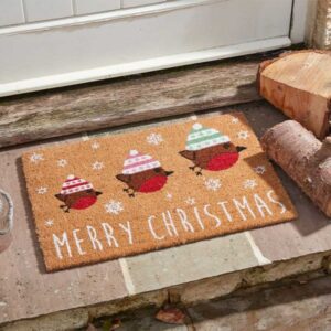 40x60cm FESTIVE ROBIN DOOR MAT