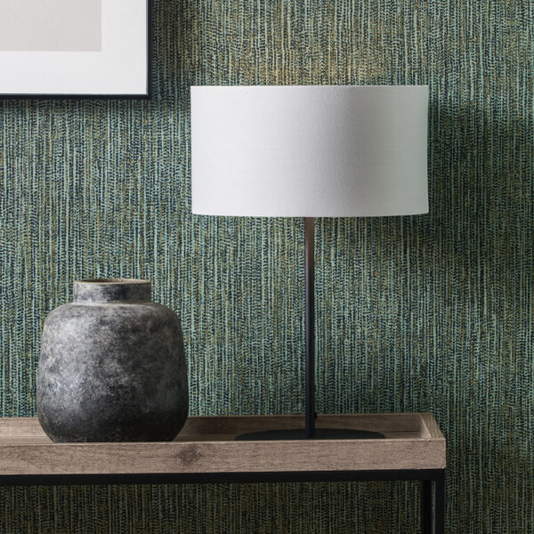 ELIN BLACK T/LAMP w/ IVORY SHADE - Image 4