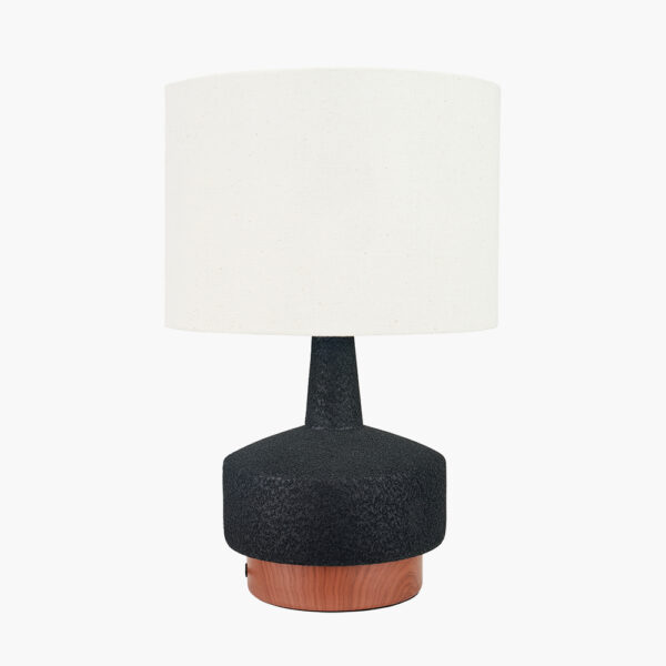 ELIO BLACK & WOOD EFFECT T/LAMP - Image 2
