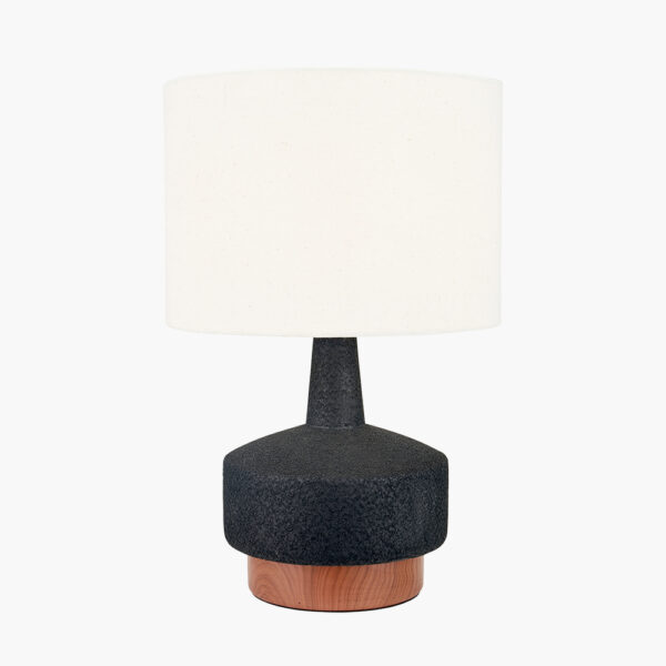 ELIO BLACK & WOOD EFFECT T/LAMP