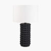 SOHAN BLACK BOBBLE T/LAMP w/ 40cm LINO WHT SHADE - Image 4