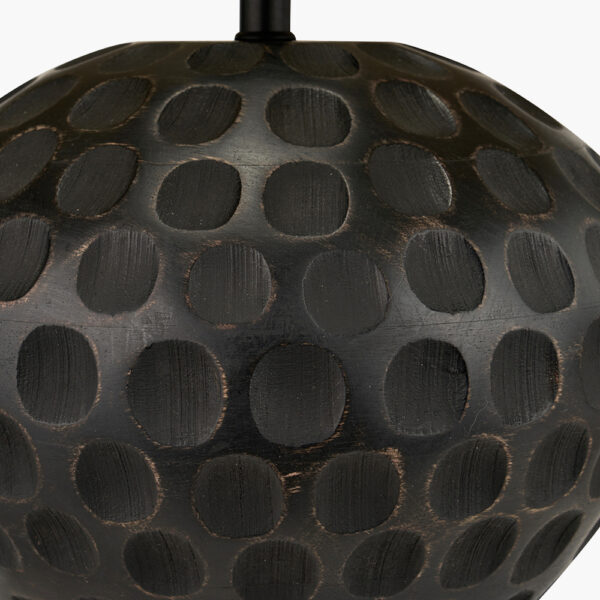 DANTE BLACK WOOD T/LAMP w/ NAT SHADE - Image 3