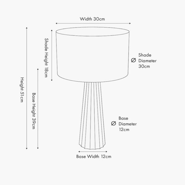 DRAYDON BLACK WASH WOOD T/LAMP - Image 5