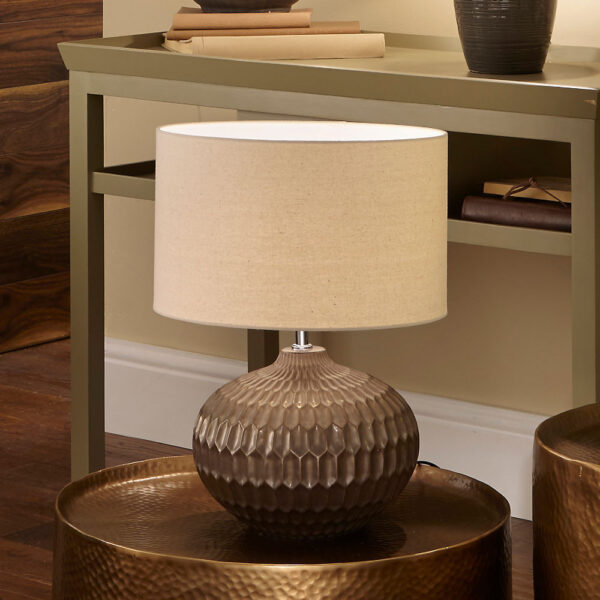 CASSIUS BRONZE GLAZED T/LAMP - Image 2