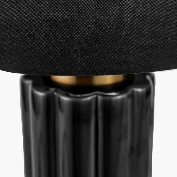 LUSHAN BLACK SCALLOPED T/LAMP - Image 2