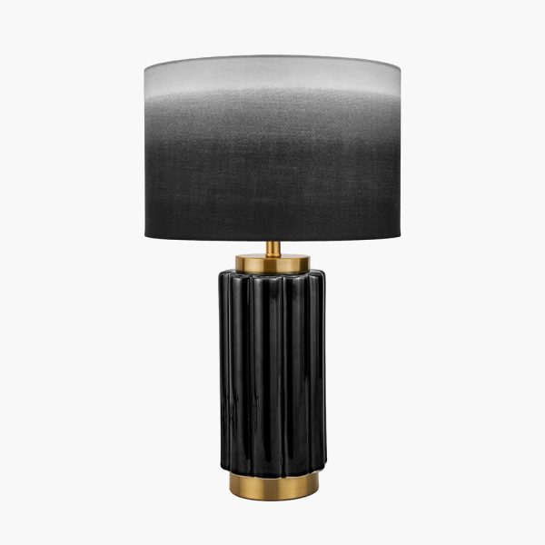 LUSHAN BLACK SCALLOPED T/LAMP