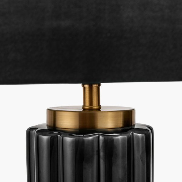 LUSHAN BLACK SCALLOPED T/LAMP - Image 3